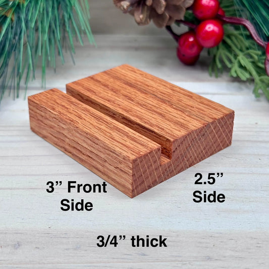 3 Inch Wide Handmade Solid Oak Display Stand: Fused Glass & Art