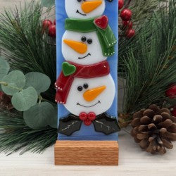 Stacked Snowmen Fused Glass Pattern PDF – Beginner Digital Download