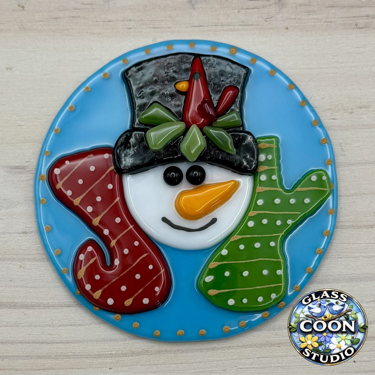 JOY Snowman Ornament Fused Glass Pattern – Digital PDF