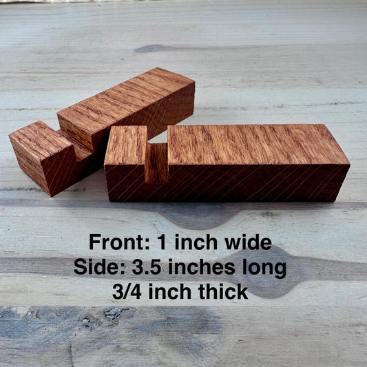 Oak Wood Display Stand: Fused & Stained Glass (Set of 2)