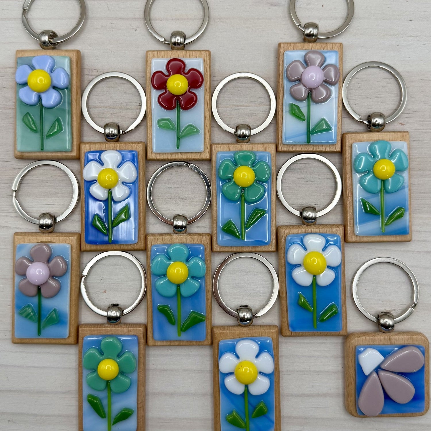 Fused Glass Keychains