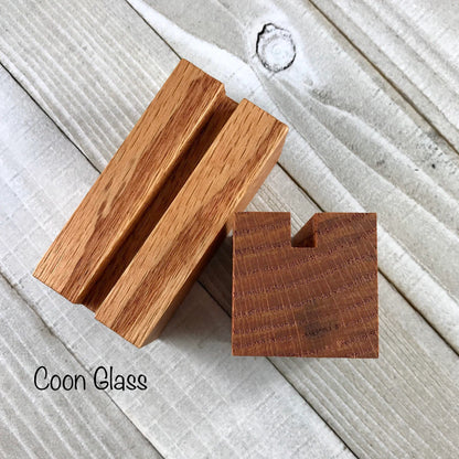 2 and 3 Inch Handcrafted Oak Wood Art Display Stand: Fused Glass & Suncatcher Holder