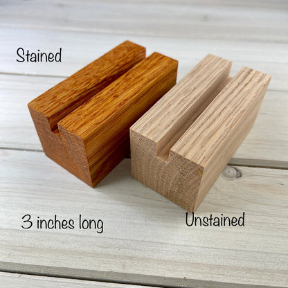 2 and 3 Inch Handcrafted Oak Wood Art Display Stand: Fused Glass & Suncatcher Holder