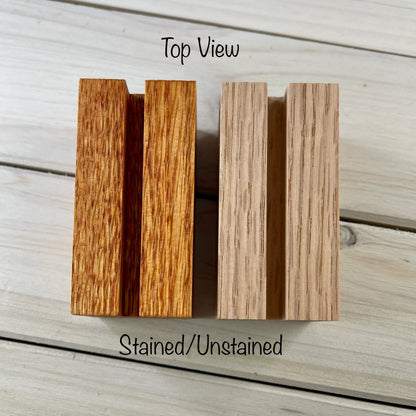 2 and 3 Inch Handcrafted Oak Wood Art Display Stand: Fused Glass & Suncatcher Holder