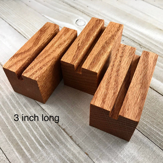 2 and 3 Inch Handcrafted Oak Wood Art Display Stand: Fused Glass & Suncatcher Holder