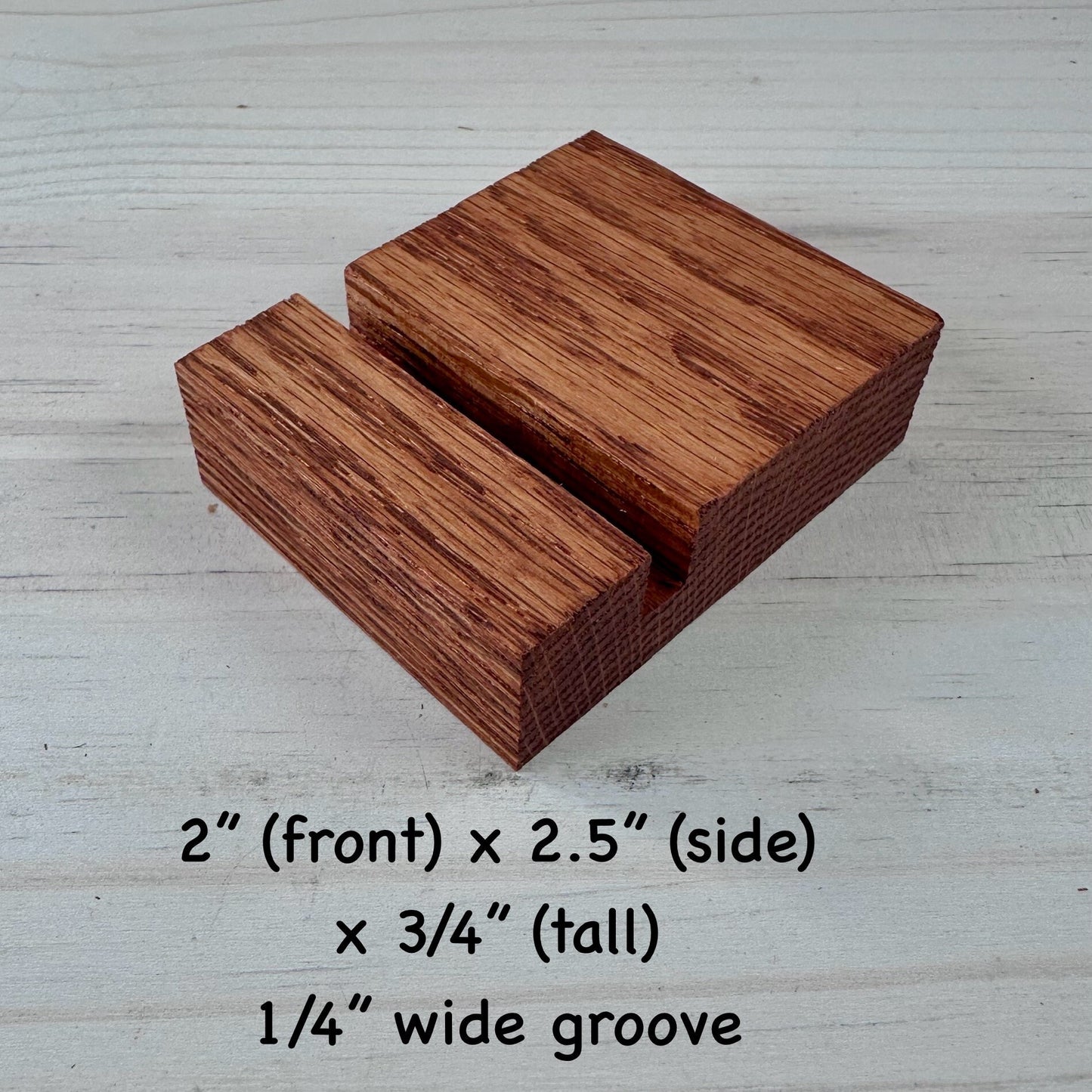 2 Inch Wide Handmade Solid Oak Display Stand: Fused Glass, Suncatchers