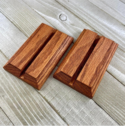 4 Inch Oak Wood Display Stand: Stained Glass & Suncatcher Holder