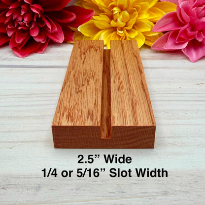 4 Inch Oak Wood Display Stand: Fused and Stained Glass