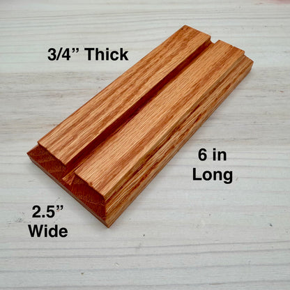 6 Inch Oak Wood Display Stand: Fused and Stained Glass Art Holder