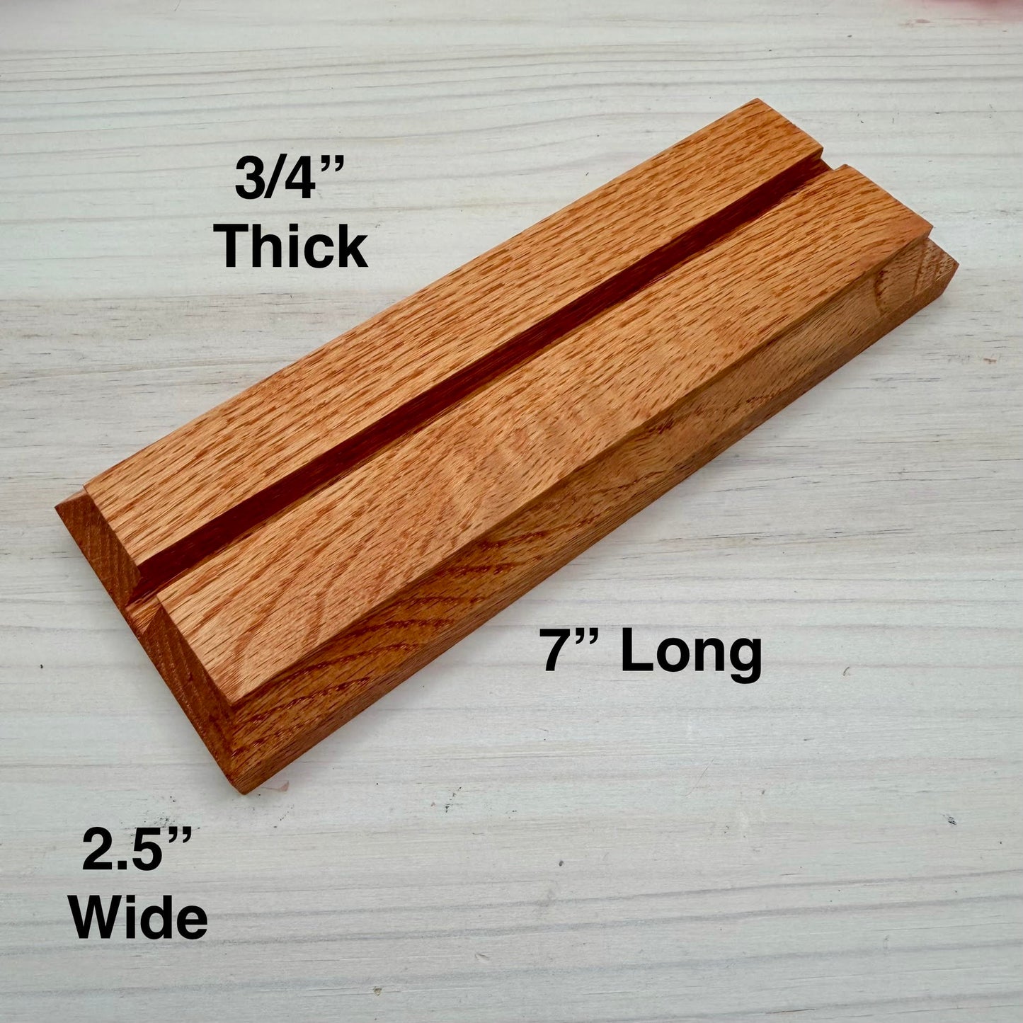 7 Inch Oak Wood Display Stand: Fused & Stained Glass Art Holder