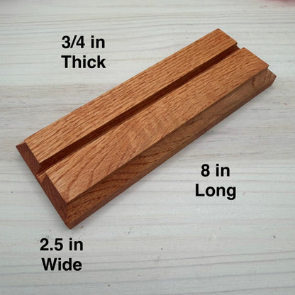 8 Inch Oak Wood Display Stand: Fused & Stained Glass Suncatchers