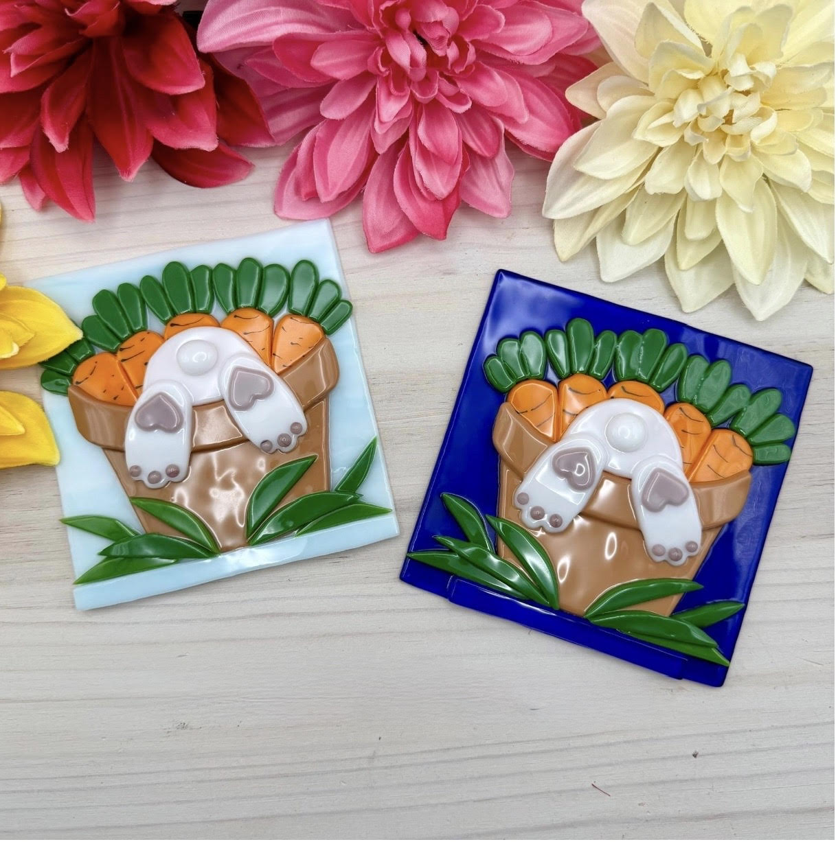 Bunny in a Flower Pot with Carrots PDF Pattern - Digital Download