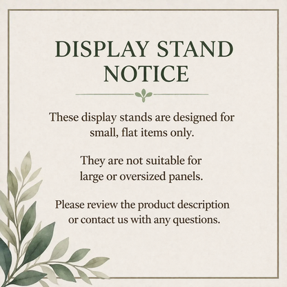 Oak Ornament Display Stand: Fused & Stained Glass Holder (2/2.5 inch)