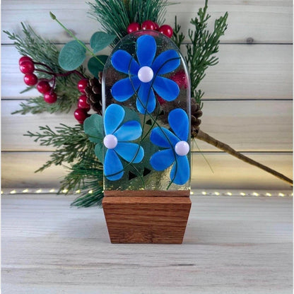 Oak Flower Pot Display Stand: Fused Glass & Suncatcher Holder