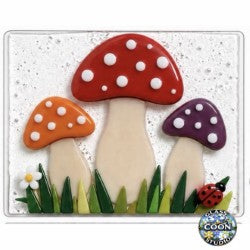 Whimsical Mushroom Cluster Fused Glass Pattern | Digital PDF Download