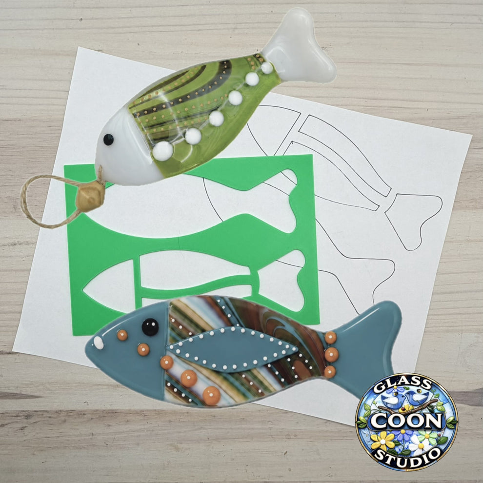 Fused Glass Fish Template – 6-Inch Reusable Drawing Stencil – Coon ...
