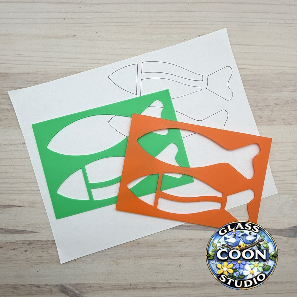 Fused Glass Fish Template – 6-Inch Reusable Drawing Stencil – Coon ...