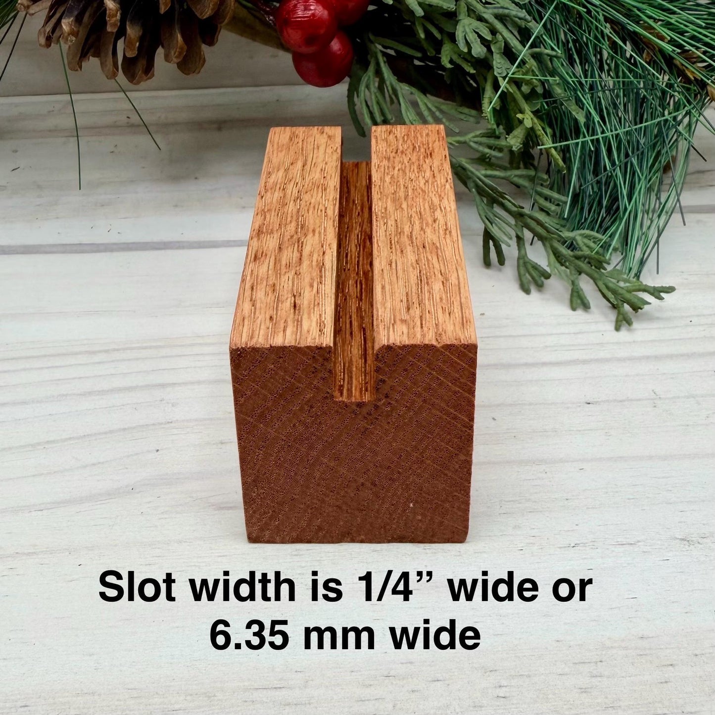 Oak Wood Display Stand: Fused and Stained Glass Snow Globe Holder