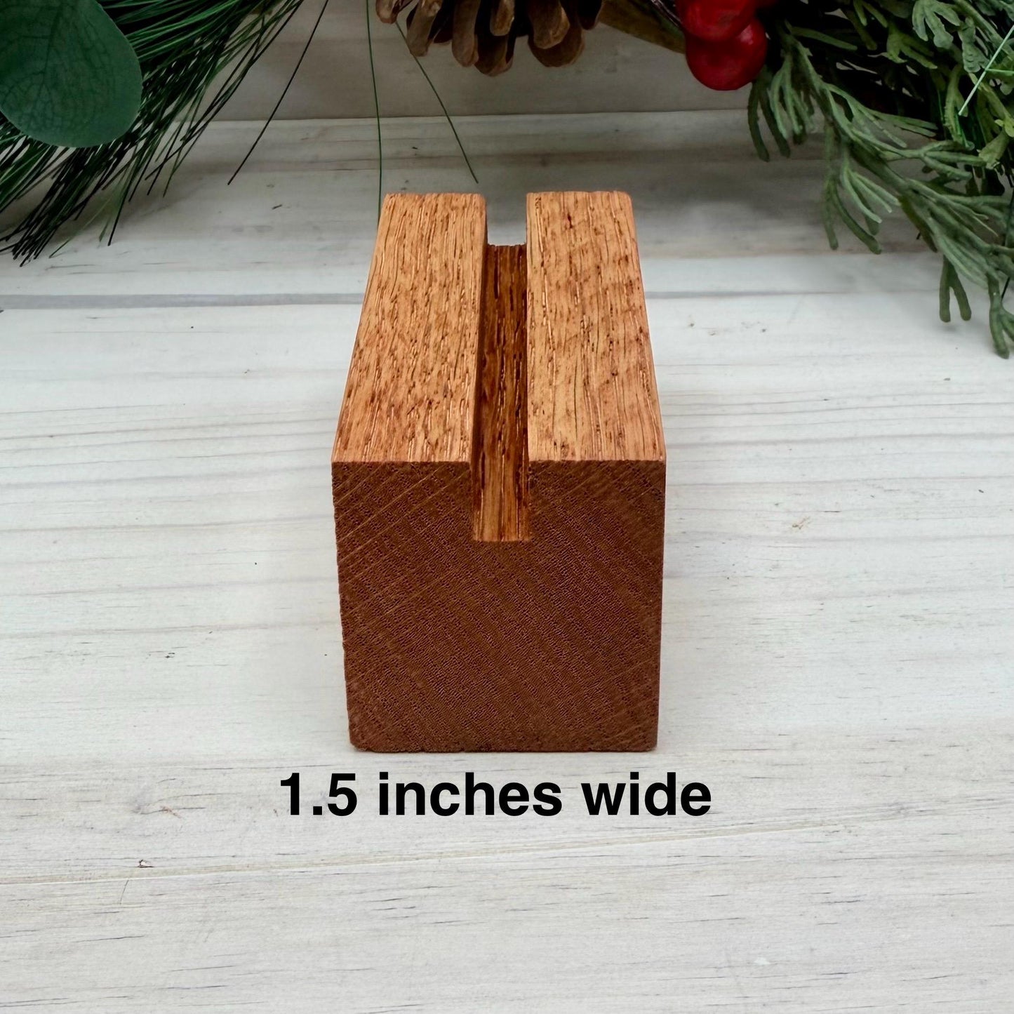 Oak Wood Display Stand: Fused and Stained Glass Snow Globe Holder