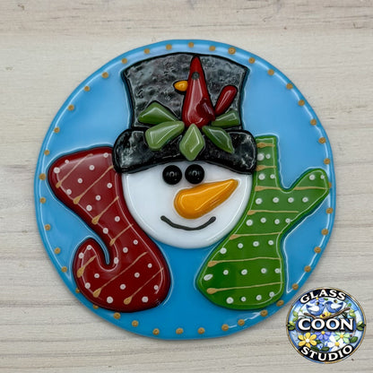 JOY Snowman Ornament Fused Glass Pattern – Digital PDF