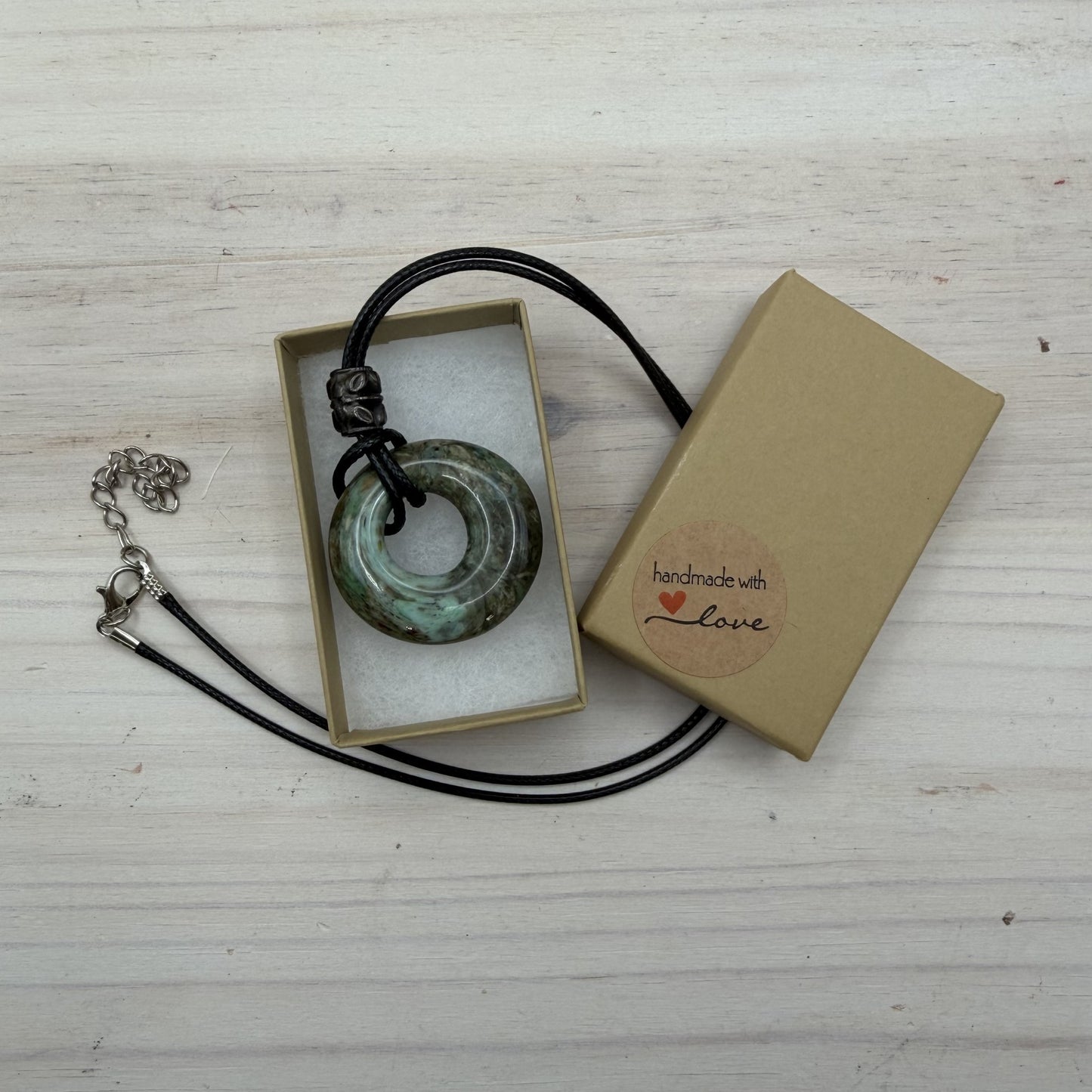 Fused Glass Choker Necklace – Recycled Glass Pendant – Handmade Statement Jewelry