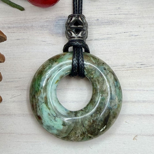 Fused Glass Choker Necklace – Recycled Glass Pendant – Handmade Statement Jewelry