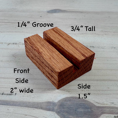 Oak Ornament Display Stand: Fused & Stained Glass Holder (2/2.5 inch)
