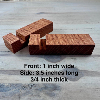Oak Wood Display Stand: Fused & Stained Glass (Set of 2)
