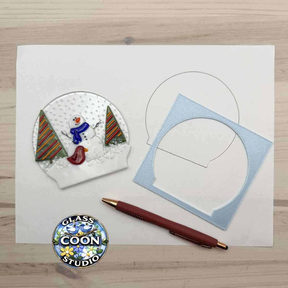 Snow Globe Template for Glass Art